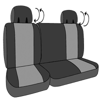 Caltrend Stražnji split klupa Tweed navlake za sjedala za 2003- Chevy GMC Trailblazer