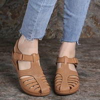 SHLDYBC ženske ljetne sandale Ležerne prilike Bohemia Gladiator Wedge Cipele Udobne kanta za gledanje