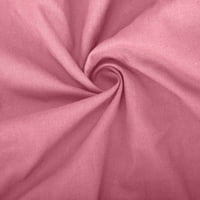 WAVSUF ženske setove plus veličine V-izrez za izrez Čvrsti labavi zimski vrhovi i hlače ružičaste pantalone