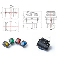 Prekidač za preklopke za preklopke za uključivanje 12V DC automobilski brodski brodovi Vodootporni LED