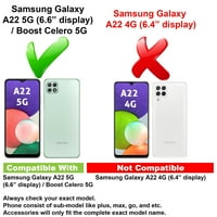 ViBecover tanak futrola kompatibilna za Samsung Galaxy A 5G Boost Celero 5G, ukupna stražar Fle TPU,