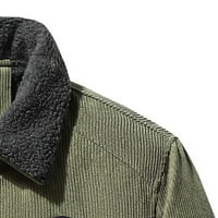 Holloyiver muške modne ležerne pamučne jakne zadebljano baršunaste zadebljane dugih rukava prevelik