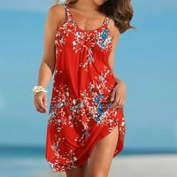 Baycosin haljine za žene casual plažom suknja dužna uzorka ispisana anti pamučna haljina polovna suknja