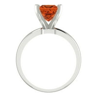 CT briljantna princeza Clear Simulirani dijamant 18k bijeli zlatni pasijans prsten sz 9.75
