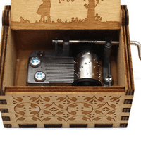 Toys-Music Box, klasična ručna pukotina sa drvenom muzičkom kutijom, lako se nositi, obojena skulptura,