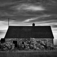 Infracrvena slika napuštene kuće, grad duhova ranije poznat kao Bents, Saskatchewan Poster Print