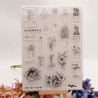 Prozirni blokovi žigova Alati postavljaju ukrasne čiste marke za karticu scretbooking čineći cvijet