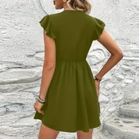 Ženske ljetne haljine haljine za djevojčice klizalište Fit & Flare vjenčanica vojska zelena xl