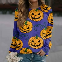 Royallove ženski povremeni modni Halloween Print s dugih rukava O-izrez TOP bluza