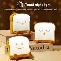 Noćna lampica - hljebska tost lampica slatki svjetlosni pokloni s drvenom rođendanom punjivim za djevojke dječje dječake Tinejdžer mališani dječji spavaća soba