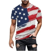 Muška košulja američke patriotske zastave Grafički ljetni casual kratkih rukava CREW majica Comfy Basic