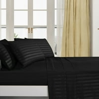 Postavljen posteljina kompletna cijena navoja pamuk sateen dobby Stripe Sheet Set pamuk Saten,