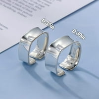 Sterling srebrni prstenovi za žene muškarci, unise široki prsten palca, ručno rađeni srebrni prstenovi estetski, podesivi nakit za muškarce