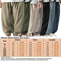 Glonme muškarci elastične struke ugrađene hlače Radne pantalone za slobodno vrijeme Srednji struk trčanje