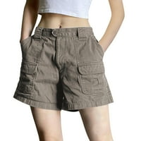 Hlače za žene Trendy Stretchy Solid Losirane hlače za noge Ležerne traperice sa džepom biciklističke