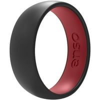 ENSO prstenovi DUATONE serije Silikonski prsten - škriljevca Obsidian - 6