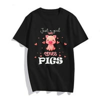 Žene slatka grafika životinja za životinje samo djevojka koja voli majicu svinja
