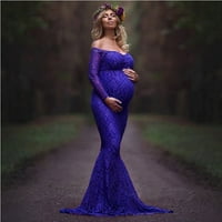 Ljetna materinska odjeća dame modna seksi mrežasta čipka s dugim rukavima Fotografija brisanje duge