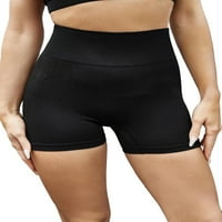 Crne čvrste mršave ženske sportske kratke hlače