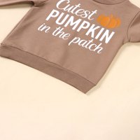 TODDLER Baby Girl Boy Halloween Dukserica Ploče Pumpkin Print dugih rukava T-majice Pulover vrhove pada