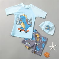Pejock Baby Boys Odjeća odijela Košulje Shorts Sets Kids Fashion Slatka dinosaur Print Plivanje prtljažnika