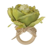 Kuluzego Rose Cvjetni salveti prstenovi umjetni cvjetovi Držači salveta serviette kopče