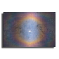 Luxe Metal Art 'Eye of Eclipse' by Darren White, Metal Wall Art, 16 x12