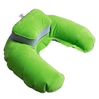 Prilagodljiv jastuk za vrat i na napuhavanje u obliku avionskog jastuka, putni jastuk na napuhavanje sa podrškom za vrat Zelena jedna veličina