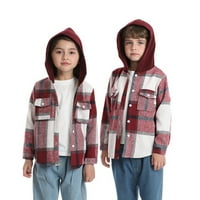 Dječja odjeća Dječja jakna za djecu Toddler Flannel majica PLAJNI LOGA SHAKET BABY BOYS Girls Fall košulja