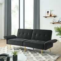 78 italijanski baršun futron kauč, kauč za kauč kauč sa preklopljenim naslonima za ruke i zaslonu za