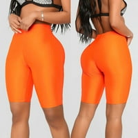 Ljetna rasprodaja joga kratke hlače za žene Modni ženski bicikl joga elastične kratke hlače na narančastu