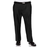 Haljine hlače za muškarce Slim Fit Moderan front-front - formalno poslovno bore bez gvožđa Crno-proširivo