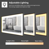 Ogledalo u kupaonici sa LED lampicama osvijetljena šminkanje ispraznost Zidna zida u velikoj veličini