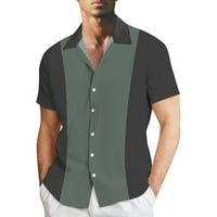 Muška košulja Ležerne prilike Stripe 3D digitalni ispisani prugasti ljetni kratkih rukava plus veličine