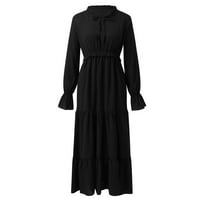 Zimska haljina jakna Žene Žene Solid Boja dugih rukava čipke udružene europske i američko stil ženska