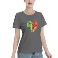 Voće i povrće i povrće Ženska osnovna majica kratkih rukava Duboko Heather XX-Large
