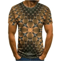 Simplmasygeni Košulje za čišćenje muške majice 3D nerezavi umanjeni sažetak Print kratki rukav Okrugli