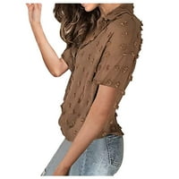 Odeća plus veličine za žene Trendy Business Bluza za bluzu za bluzu Dvostruko slojena štampa Šifon bluza