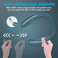 Derong Bluetooth zvučnike za slušalice za slušalice Nosivi zvučnici uvlačivi ušima 3D Stereo konozne
