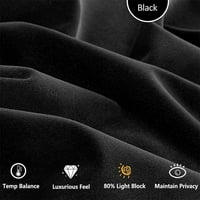 Goory Blackout Velvet Panel Prozor zavjesa Čvrsta boja Spavaća soba UV zaštita zavjese Privatnost Termalne