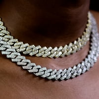 Srebrna boja Miami Kubanske ogrlice unise luksuzni nakit