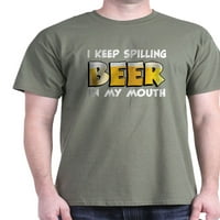 Cafepress - držim prosipavanje tamne majice za pivo - pamučna majica