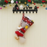 Desktop Ornament, Božićne maketičke čarape za lutke crtane trodimenzionalne stare poklon čarape poklon