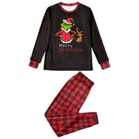 Božić Grinch Božić Pidžama dječaci Djevojke Holiday PJS Kuća za odmor Porodična kupaonica Podešava odijela