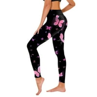 Ženske joge kratke hlače Ispis vježba kratke hlače Pink XL