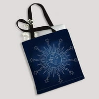 Sun Moon Vintage Tattoo Alchemy Astrologija Čarolika Platnena torba za višestruku tote namirnica Trgovinske