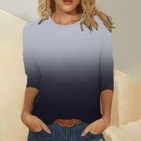 Grafički tinejdžeri za žene za žene vrhove modnog izreza tisak dugih bluza Srednje t žerno Ležerna košulja