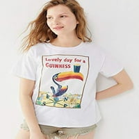 Majica za ptice Anbech Funny Women Majice Lijep dan za Guinnessov grafički tee