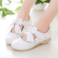 Dječje cipele Bijele kožne cipele Bowknot Girls Princess Cipele Single Cipele Performanse cipele za