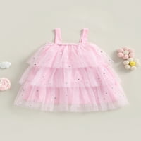 Musuos Baby Girl Sequins Haljina mrežaste tulle princeze slojevito haljine za torte